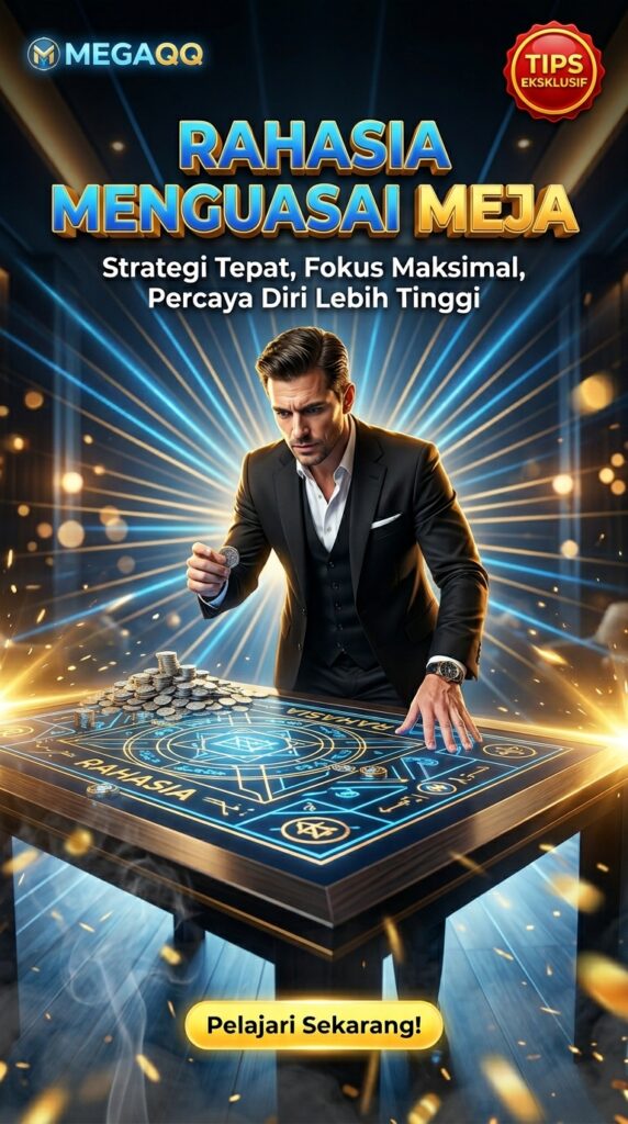 Rahasia Menguasai Meja PKV Games & Trik Dongkrak Winrate di MEGAQQ mysterious figure observing table 202606190009